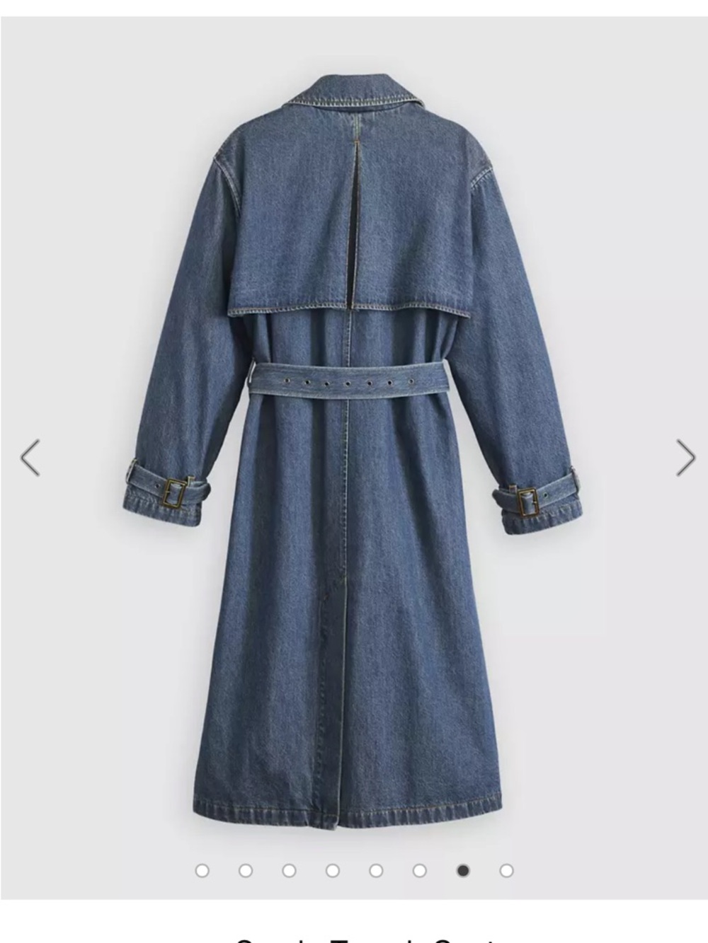 Levi's Blue Denim Trench Coat - Picture 6 of 12